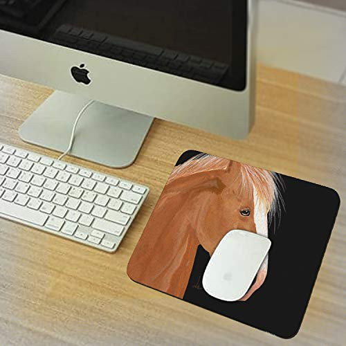 Sunshine Cases Belgian Draft Horse on Black Horse Art by Denise Every Mouse Pad