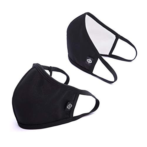 HomeSafe Washable Face Mask Reusable Face Mask for Kids Teens Men Women -Unisex-- Adjustable Cotton Cloth Protective Fabric Fashion Face Cover Breathable face mask - Pack of 2