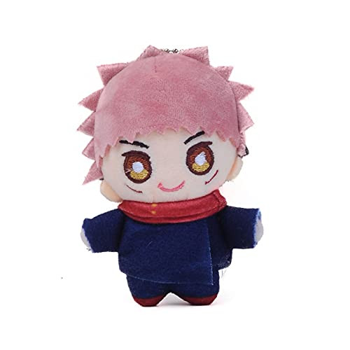 Jujutsu Kaisen Plush Figure Toys Anime Plushie Stuffed Doll Keychain Bagpack Cosplay Props Gift for Fans -3.94inch/10cm, Itadori Yuji-