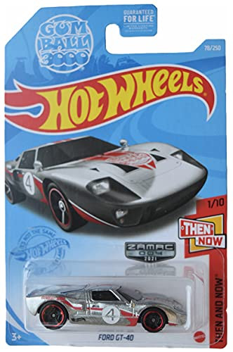 DieCast Hotwheels Zamac Ford GT 40, Then and Now 1/10 -Gum Ball 3000- 78/250