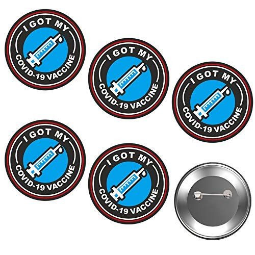 5 Pcs Covid-19 Button Badges, LACE INN I Got My Covid-19 Vaccine Recipient Notification CDC Encouraged Public Health Pinback Button Badges 5 Pcs Covid-19 Button Badges, LACE INN I Got My Covid-19 Vaccine Recipient Notification CDC Encouraged Public Health Pinback Button Badges