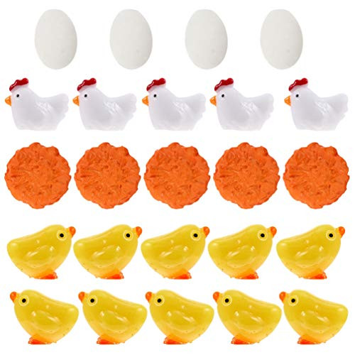 VORCOOL 24pcs Miniature Chicken Figurines Easter Chick Figures Farm Animals Action Figures Cake Toppers Micro Landscape Dollhouse Fairy Garden Ornaments VORCOOL 24pcs Miniature Chicken Figurines Easter Chick Figures Farm Animals Action Figures Cake Toppers Micro Landscape Dollhouse Fairy Garden Ornaments