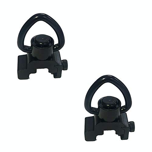 TPO HD2 2PCS Sling Swivel Mount, Quick Detach Sling Attachment with Push Button for Picatinny/Weaver Mounting Rail