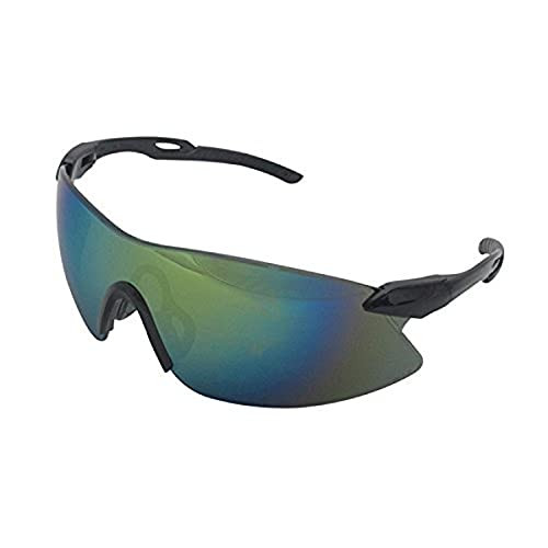 ERB 15423 Strikers Safety Glasses, Black Frame with Silver Mirror Lens ERB 15423 Strikers Safety Glasses, Black Frame with Silver Mirror Lens
