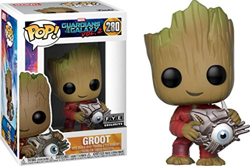 Funko Pop Guardians of the Galaxy: Groot with Cyber Eye Collectible Figure, Multicolor