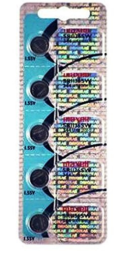 Maxell 344 / SR1136SW 1.5V Button Battery, Watch Battery - 5 Pieces