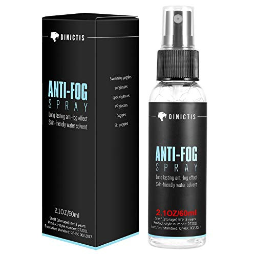 Dinictis 2OZ Anti-Fog Spray for Glasses, Safe and Long-Lasting Defogger, Prevent Fogging of Glasses, Swim Goggles, Diving Goggles, Sunglasses, Ski Goggles, Windows and Mirrors