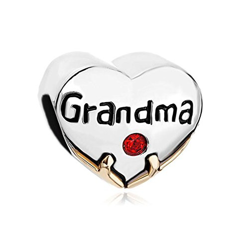 ReisJewelry Love Grandma Nana You are Special Charms Family Charm Beads for Bracelets -Heart Grandma- ReisJewelry Love Grandma Nana You are Special Charms Family Charm Beads for Bracelets -Heart Grandma-