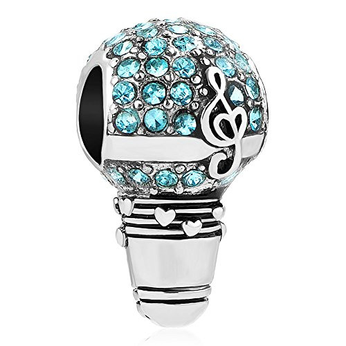 ReisJewelry Love Music Notes Symbol Charms Spacer Beads for Bracelets -Style8-