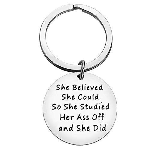 Inspirational Keychain for Women Teen Girls Gift Feminist Gift Feminism Jewelry Graduation Inspirational Gift for Her Graduation Keychain Christmas Valentine Birthday Gift for Daughter Sister Mother