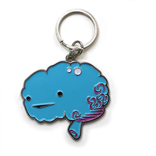 I Heart Guts Brain Keychain - All You Need is Lobe - 2" Engraved Enamel Metal Keychain