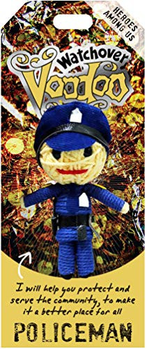 Watchover Voodoo - String Voodoo Doll Keychain  Novelty Voodoo Doll for Bag, Luggage or Car Mirror - Policeman Voodoo Keychain, 5 inches