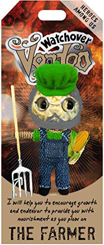 Watchover Voodoo - String Voodoo Doll Keychain  Novelty Voodoo Doll for Bag, Luggage or Car Mirror - Farmer Voodoo Keychain, 5 inches