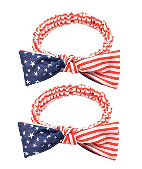 ZCYYYS Women Elastic Flag Headband with Bow Hair Band for 4th of July Headbands Head Wrap Hair Accessories TS2020 -2PCS Baby- ZCYYYS Women Elastic Flag Headband with Bow Hair Band for 4th of July Headbands Head Wrap Hair Accessories TS2020 -2PCS Baby-