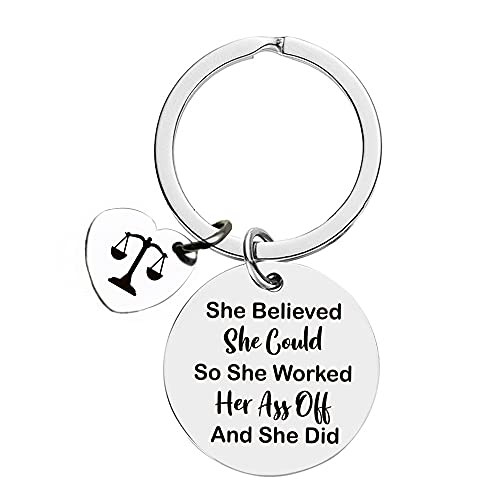 She Believed She Could So She Did Keychain,Lawyer Gifts Graduation, Law School Lawyer Graduation Birthday Christmas Gifts for Women Girls She Believed She Could So She Did Keychain,Lawyer Gifts Graduation, Law School Lawyer Graduation Birthday Christmas Gifts for Women Girls