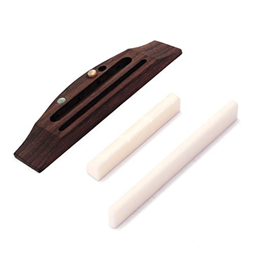 LEIPUPA 4 String Rosewood Saddle Thru Guitar Bridge Nut Shell For Ukulele