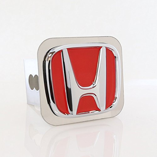 Honda 3D Red Logo Steel Tow Hitch Cover Plug, Official Licensed