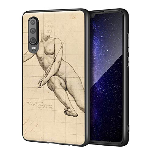 Kenyon Cox for Huawei P30 Case/Art Cellphone Case/Giclee UV Reproduction Print on Mobile Phone Cover-Nude Study for Figure of Commerce- Kenyon Cox for Huawei P30 Case/Art Cellphone Case/Giclee UV Reproduction Print on Mobile Phone Cover-Nude Study for Figure of Commerce-