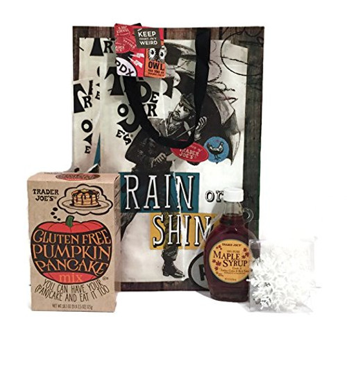 Trader Joes Gluten Free Pumpkin Pancake Mix & TJs 100% Pure Maple Syrup a TJs Reusable NW Portland PDX Oregon Grocery Tote Plus A Bonus Free Set of 5 Snowflakes by Xmas Deco (4 Items) Trader Joes Gluten Free Pumpkin Pancake Mix & TJs 100% Pure Maple Syrup a TJs Reusable NW Portland PDX Oregon Grocery Tote Plus A Bonus Free Set of 5 Snowflakes by Xmas Deco (4 Items)