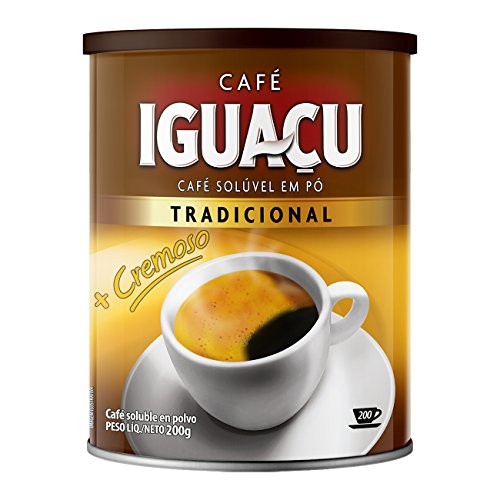 Cafe Iguacu Tradicional Instant Brazilian Coffee, Can 200 grams (Pack of 3)