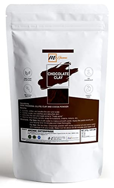 mGanna 100 percent Natural Chocolate Clay -A Combination of Dark Rhassoul Clay And Cocoa Powder- for Hair Masks, Facial Masks, Creams, Face Masks, Body Wraps, Scrubs and Soap Making 0.5 Lbs mGanna 100 percent Natural Chocolate Clay -A Combination of Dark Rhassoul Clay And Cocoa Powder- for Hair Masks, Facial Masks, Creams, Face Masks, Body Wraps, Scrubs and Soap Making 0.5 Lbs