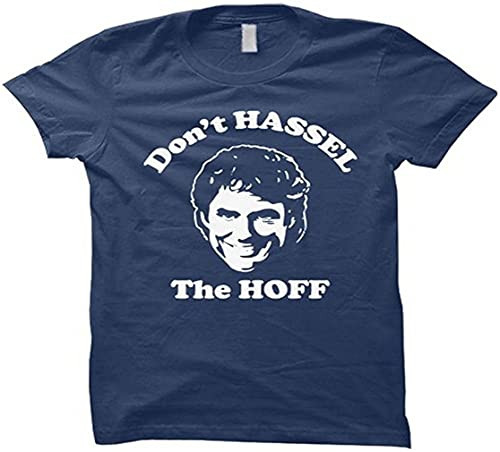 Don't Hassel The Hoff t-Shirt Blue -X-Large-