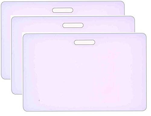 3 Blank Plastic Horizontal Make Your Own Badge ID Card Pocket Reference Guide