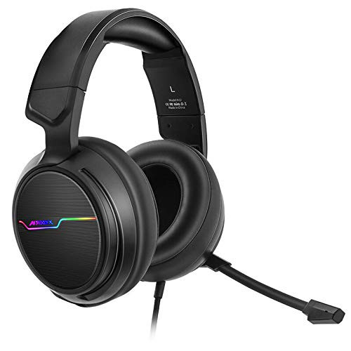 XIBERIA V20 Gaming Headset with USB Port and 7.1 Surround Sound, LED Light, Mic and Soft Earmuffs Gaming Headphone for PC, PS4, Xbox One