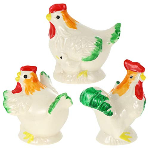 NUOBESTY 3Pcs Miniature Chicken Figurines Ceramic Rooster Figurines Farm Animals Action Figures Cake Toppers Fairy Garden Micro Landscape Dollhouse Ornaments -Random Style- NUOBESTY 3Pcs Miniature Chicken Figurines Ceramic Rooster Figurines Farm Animals Action Figures Cake Toppers Fairy Garden Micro Landscape Dollhouse Ornaments -Random Style-
