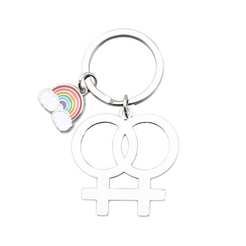 bobauna Female Gay Pride Rainbow Keychain LGBT Lesbian Gift -Female Gay Keychain- bobauna Female Gay Pride Rainbow Keychain LGBT Lesbian Gift -Female Gay Keychain-