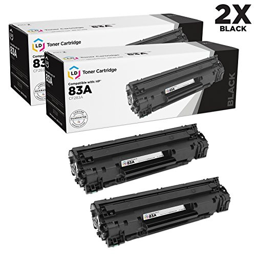 LD Compatible Toner Cartridge Replacement for HP 83A CF283A (Black, 2-Pack)