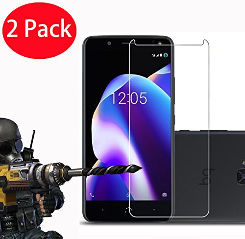2 Pack - BQ Aquaris U2/U2 Lite Tempered Glass, FoneExpert Tempered Glass Crystal Clear LCD Screen Protector Guard  and  Polishing Cloth For BQ Aquaris U2/U2 Lite