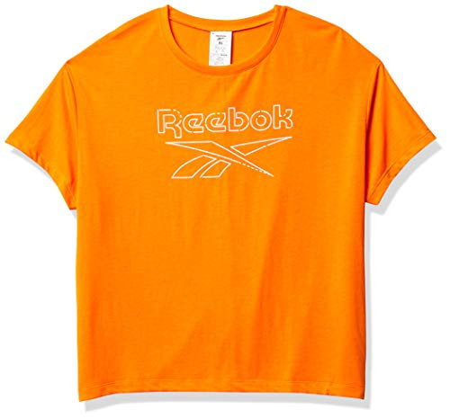 Reebok Workout Ready Supremium Big Logo T-Shirt, High Vis Orange, M