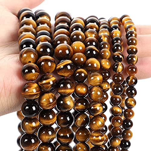 6mm 60Pcs Tiger Eye Beads for Jewelry Making Yellow Natural Stone Beads Semi Precious Round Smooth Gemstones Energy Healing Loose Bead-6mm,60Beads- 6mm 60Pcs Tiger Eye Beads for Jewelry Making Yellow Natural Stone Beads Semi Precious Round Smooth Gemstones Energy Healing Loose Bead-6mm,60Beads-