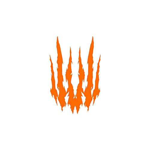 Tribal Claw Rip - Vinyl Decal Sticker - 3.75" x 5.75" - Orange Tribal Claw Rip - Vinyl Decal Sticker - 3.75" x 5.75" - Orange