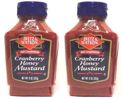 Dietz and Watson, Deli Compliments, Cranberry Honey Mustard, 11oz Bottle -Pack of 2- Dietz and Watson, Deli Compliments, Cranberry Honey Mustard, 11oz Bottle -Pack of 2-