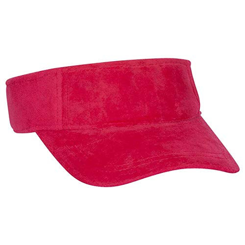 Sun Visor Superior Terry Cloth Cherry Red
