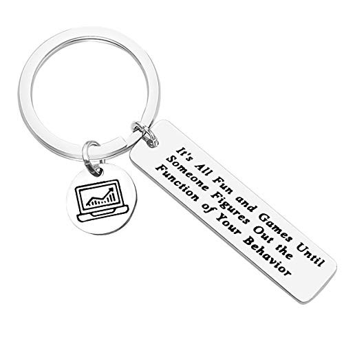 Gift for Behavior Analyst Behavior Therapist Gift Keychain for Behavior Analyst Keyring Stainless Steel Keychain Funny Data Engineer Gift Birthday Christmas Thanksgiving Gift for Behavior Analyst