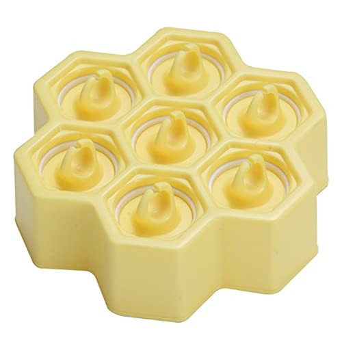 Popsicle Mould Silicone Ice Lolly Moulds Ice Pop Mould Ice Cream Mould Ice Ball Maker Mould DIY Yogurt Icebox Reusable Ice Lolly Maker Ring Mold for DIY Chocolate Frozen Dessert Cake Yellow