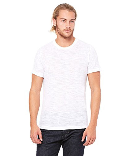 Bella Canvas Poly-Cotton Short-Sleeve T-Shirt -3650- White Slub, XL