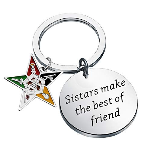 UJIMS Order of The Eastern Star Keychain OES Symbol Jewelry Sistars Make The Best of Friend Masonic Gift for Women Sisterhood Gift -OES Keychain- UJIMS Order of The Eastern Star Keychain OES Symbol Jewelry Sistars Make The Best of Friend Masonic Gift for Women Sisterhood Gift -OES Keychain-