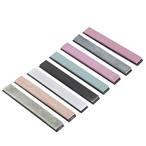 Zerodis 8pcs Knife Sharpening Stone Set Rectangle Whetstone Sharpener Professional Sharpening Stone Knife Polishing Grinding Tool, 240# 400# 800# 1000# 3000# 5000# 8000# 10000#