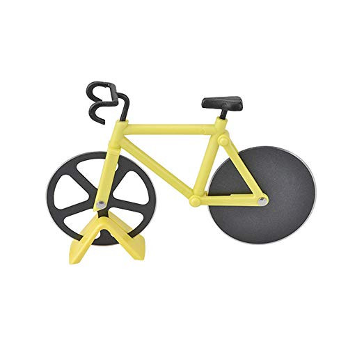Pizza Cutter Stainless Steel Kitchen Gadget Non-Stick Pizza Cutter Wheel Pizza Slicer Kitchen Slicer -Yellow-
