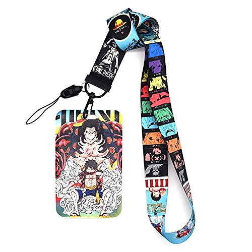 One Piece Lanyard Keychain ID Card Badge Holder