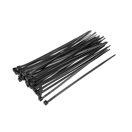 uxcell Cable Zip Ties 100mmx3.6mm Self-Locking Nylon Zip Tie Wraps Black 150pcs