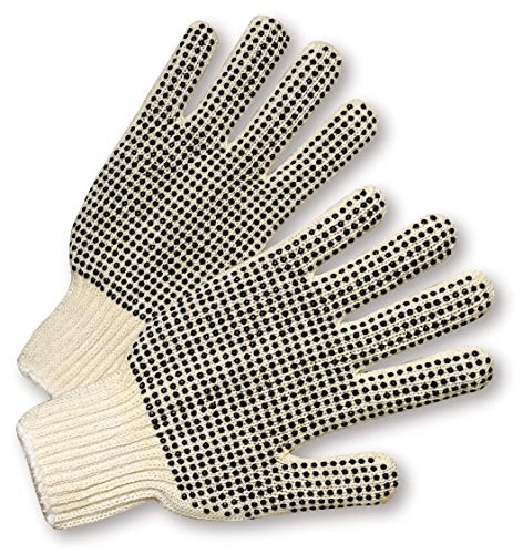 West Chester 708SKBSL 12 Pair PVC Dot String Knit Glove PVC Both Sides Women's