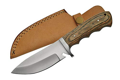 SZCO Supplies Brown Handle Pakkawood Hunting Knife Stainless Steel Knife SZCO Supplies Brown Handle Pakkawood Hunting Knife Stainless Steel Knife