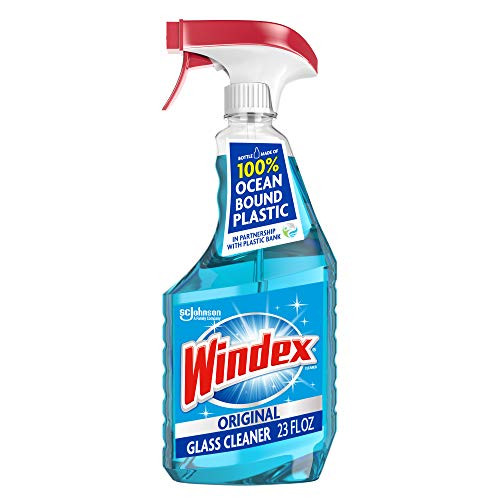 Windex Glass and Window Cleaner Spray Bottle, Original Blue, 26 fl oz