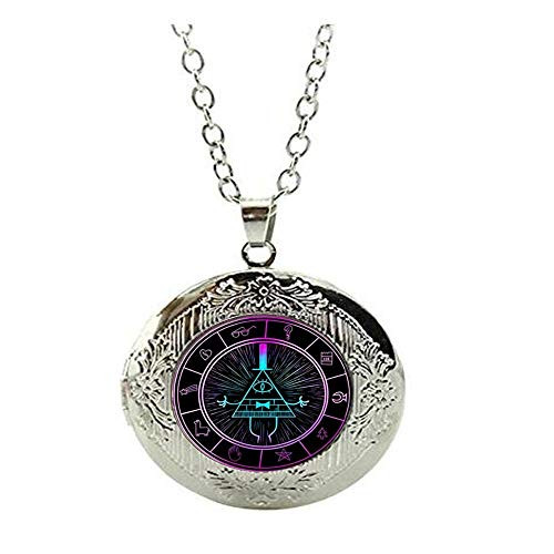 Steampunk Drama Gravity Falls Mysteries Bill Cipher Wheel Locket Necklace Steampunk Drama Gravity Falls Mysteries Bill Cipher Wheel Locket Necklace