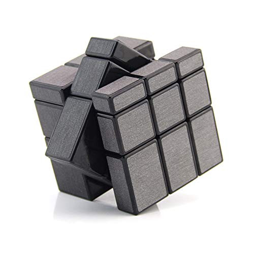 AI-YUN 3x3 Mirror Cube, Grey Sticker 3x3 Speed Cube, 3x3x3 Mirror Blocks Shaped Puzzle, 57mm